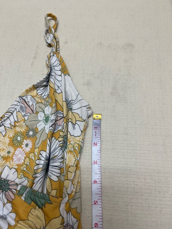 O'Neill L yellow floral faux wrap mini dress - Picture 4 of 13